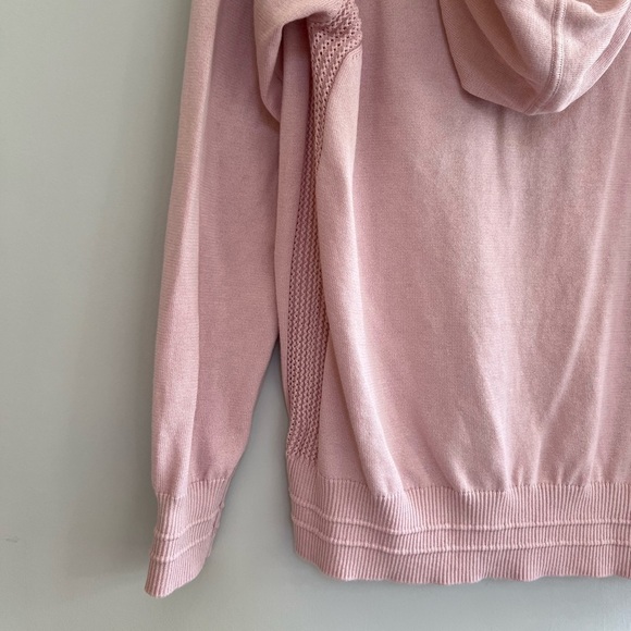ATHLETA Evergreen Knit Sweater Hoodie in Orchid Light Pink size S - Picture 7 of 9